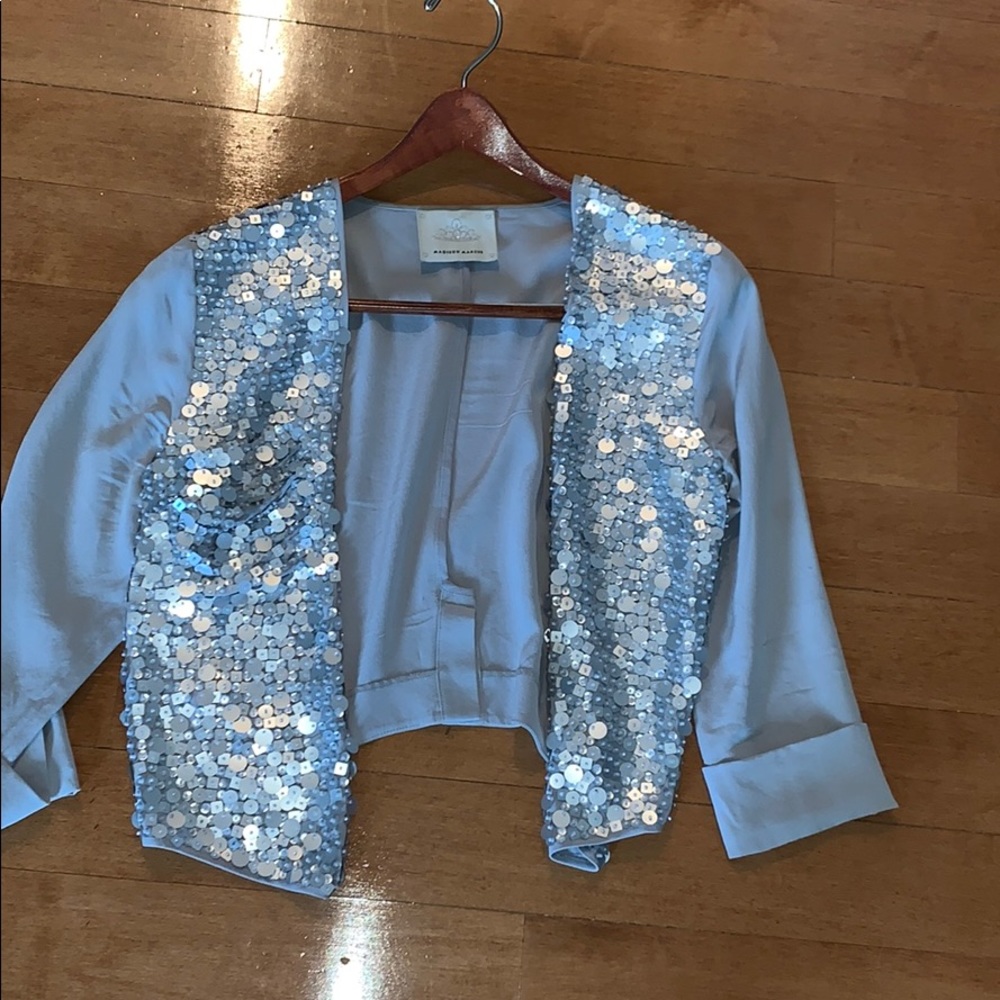 Madison Marcus silver sequins blazer